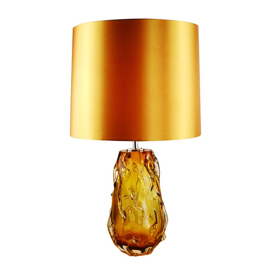 Lucas & McKearn Valencia 30" Orange Retro Accent Table Lamp With Clear Amber Glass and French Wire