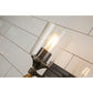 Lucas & McKearn Vetiver 1-Light Dark Bronze Wall Light With Flamed-Gold Accent