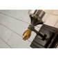 Lucas & McKearn Vetiver 1-Light Dark Bronze Wall Light With Flamed-Gold Accent