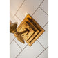 Lucas & McKearn Vetiver 1-Light Gold Leaf Wall Light With Acorn-Gold Accent