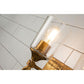 Lucas & McKearn Vetiver 1-Light Gold Leaf Wall Light With Flamed-Gold Accent