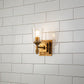 Lucas & McKearn Vetiver 1-Light Gold Leaf Wall Light With Flamed-Gold Accent