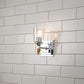Lucas & McKearn Vetiver 1-Light Polished Chrome Wall Light With Acorn-Gold Accent