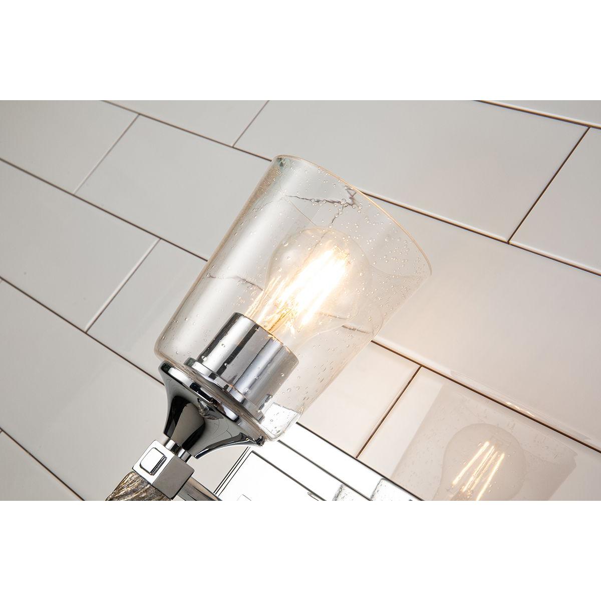 Lucas & McKearn Vetiver 1-Light Polished Chrome Wall Light With Acorn-Silver Accent