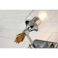 Lucas & McKearn Vetiver 1-Light Polished Chrome Wall Light With Flamed-Gold Accent