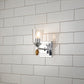 Lucas & McKearn Vetiver 1-Light Polished Chrome Wall Light With Flamed-Gold Accent