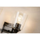 Lucas & McKearn Vetiver 2-Light Dark Bronze Wall Light With Flamed-Gold Accent