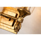 Lucas & McKearn Vetiver 2-Light Gold Leaf Wall Light With Flamed-Gold Accent