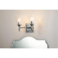 Lucas & McKearn Vetiver 2-Light Polished Chrome Wall Light With Acorn-Silver Accent