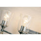 Lucas & McKearn Vetiver 2-Light Polished Chrome Wall Light With Flamed-Silver Accent