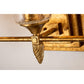 Lucas & McKearn Vetiver 3-Light Gold Leaf Wall Light With Acorn-Gold Accent