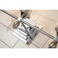 Lucas & McKearn Vetiver 3-Light Polished Chrome Wall Light With Flamed-Silver Accent
