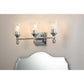 Lucas & McKearn Vetiver 3-Light Polished Chrome Wall Light With Flamed-Silver Accent