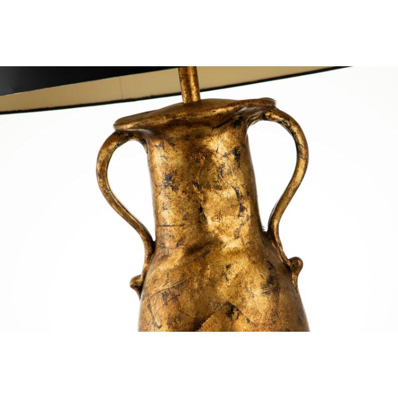 Lucas & McKearn Villere 40" Gold and Black Table Lamp With Drum-Shaped Shade