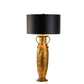 Lucas & McKearn Villere 40" Gold and Black Table Lamp With Drum-Shaped Shade