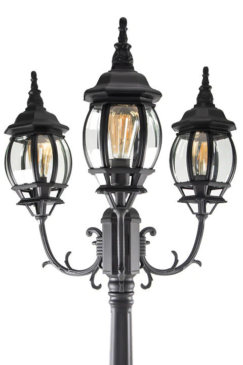 Lutec 3-Head White Outdoor Post Light - 7120314012