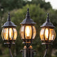 Lutec 3-Head White Outdoor Post Light - 7120314012