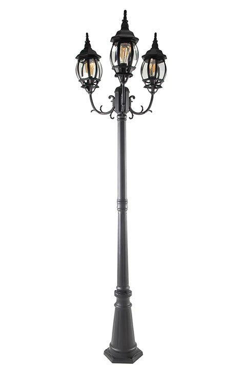 Lutec 3-Head White Outdoor Post Light - 7120314012