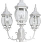 Lutec 3-Head White Outdoor Post Light - 7120314053