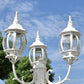 Lutec 3-Head White Outdoor Post Light - 7120314053
