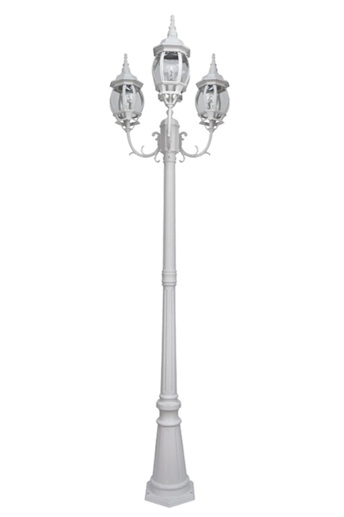 Lutec 3-Head White Outdoor Post Light - 7120314053