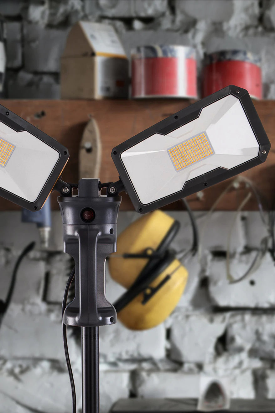 Lutec LED Work Light with Tripod Yellow+Grey - 7901102426