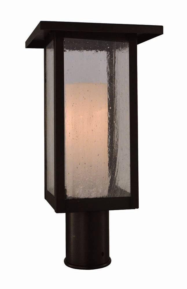 Arroyo Craftsman Meredith 12" Bronze High Post Mount With Aerolite Glass