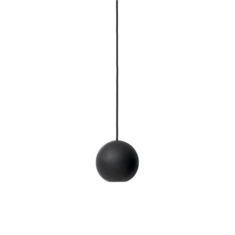 Mater Liuku Black Lacquered FSC Certified Linden Wood Ball Pendant