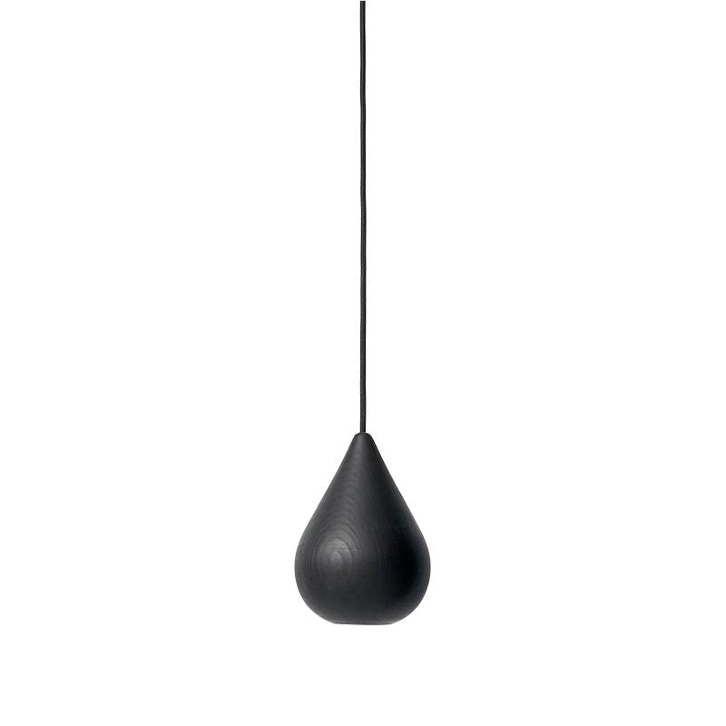 Mater Liuku Black Lacquered FSC Certified Linden Wood Drop Pendant
