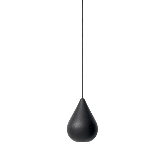 Mater Liuku Black Lacquered FSC Certified Linden Wood Drop Pendant