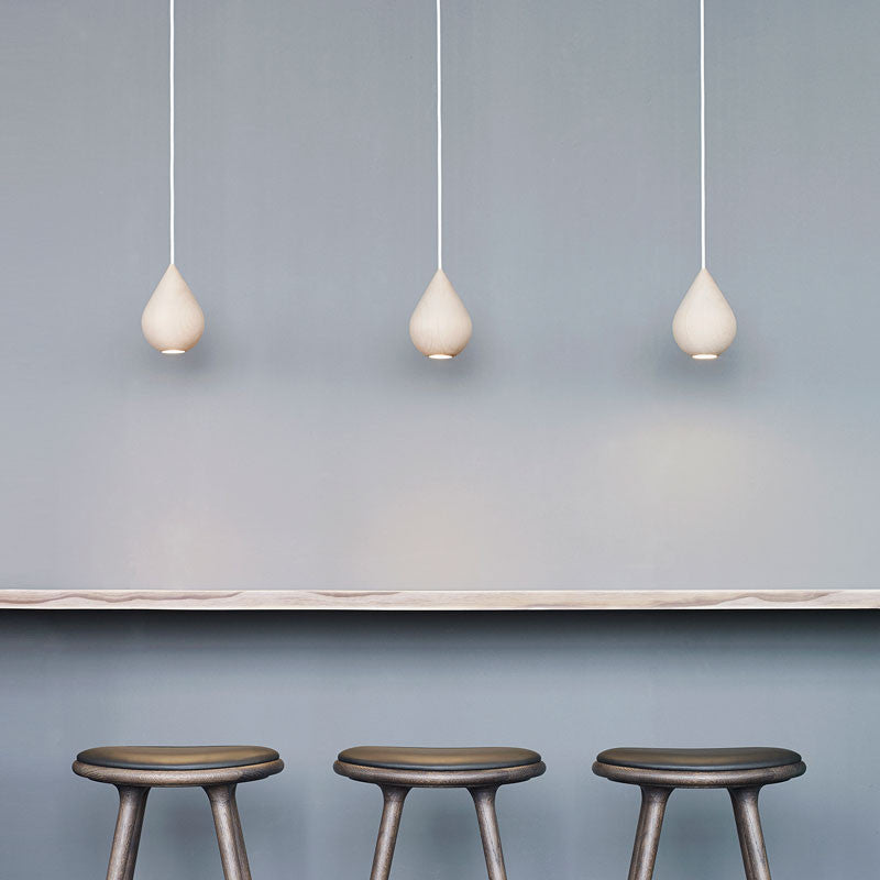 Mater Liuku Matt Lacquered FSC Certified Linden Wood Drop Pendant