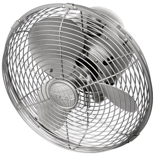 Matthews Fan Company Atlas 13" Brushed Nickel Aluminum Fan Head Set With Safety Cage