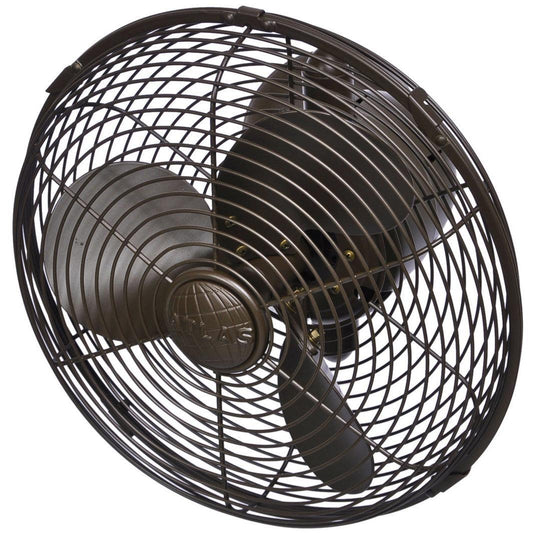 Matthews Fan Company Atlas 13" Textured Bronze Aluminum Fan Head Set With Safety Cage
