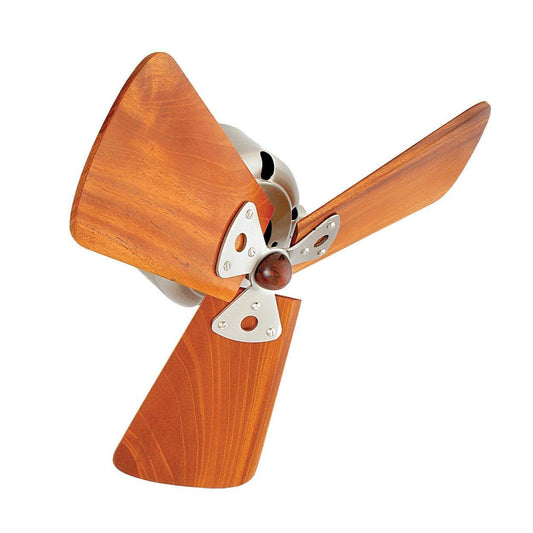 Matthews Fan Company Atlas 16" Brushed Nickel Wooden Fan Head With Mahogany Tone Wood Blades