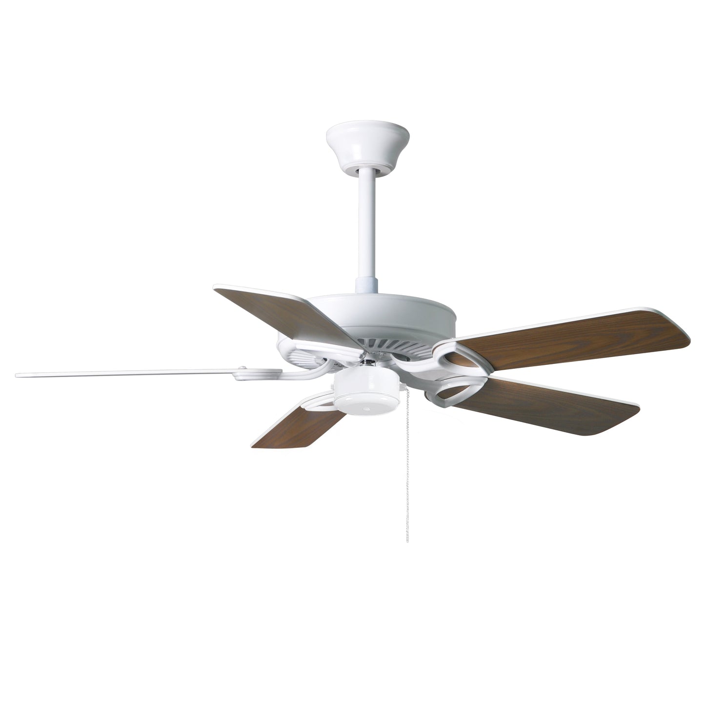 Matthews Fan Company Atlas America 42" Reversible White and Light Oak Wood Tone Blades Ceiling Fan In Gloss White Finish