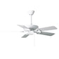 Matthews Fan Company Atlas America 42" Reversible White and Light Oak Wood Tone Blades Ceiling Fan In Gloss White Finish