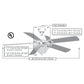 Matthews Fan Company Atlas America 52" Reversible White and Light Oak Wood Tone Blades Ceiling Fan In Gloss White Finish