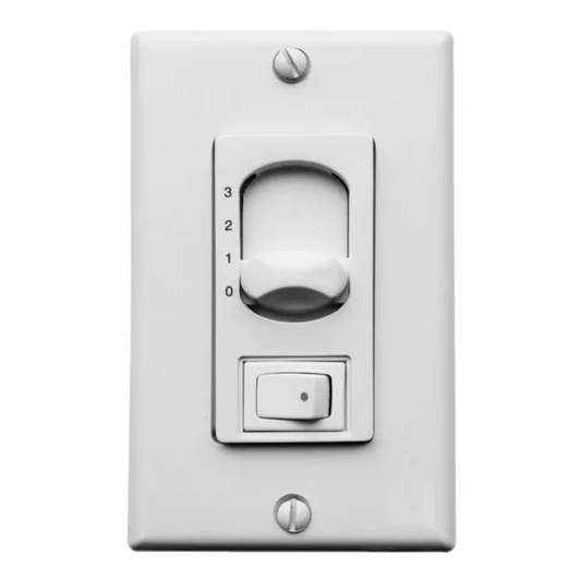 Matthews Fan Company Atlas Decora-Style White 3-Speed Control for Wall Fans
