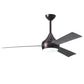 Matthews Fan Company Atlas Donaire 52" Brushed Bronze Ceiling Fan With ABS Blade In Barnwood Tone Finish