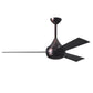 Matthews Fan Company Atlas Donaire 52" Brushed Bronze Ceiling Fan With ABS Blade In Brushed Bronze Tone Finish