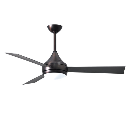 Matthews Fan Company Atlas Donaire 52" Brushed Bronze Ceiling Fan With ABS Blade In Silver Tone Finish