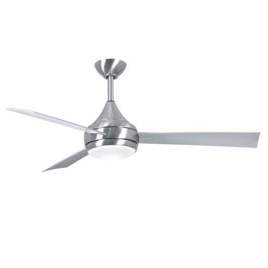 Matthews Fan Company Atlas Donaire 52" Brushed Stainless Ceiling Fan With ABS Blade In Gloss White Finish