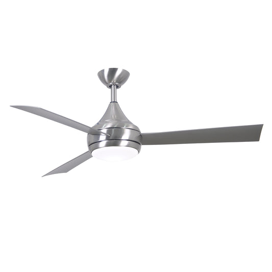 Matthews Fan Company Atlas Donaire 52" Brushed Stainless Ceiling Fan With ABS Blade In Silver Tone Finish