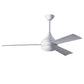 Matthews Fan Company Atlas Donaire 52" Gloss White Ceiling Fan With ABS Blade In Barnwood Tone Finish