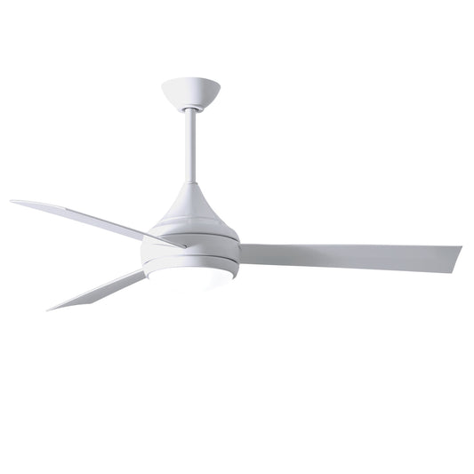 Matthews Fan Company Atlas Donaire 52" Gloss White Ceiling Fan With ABS Blade In Gloss White Finish