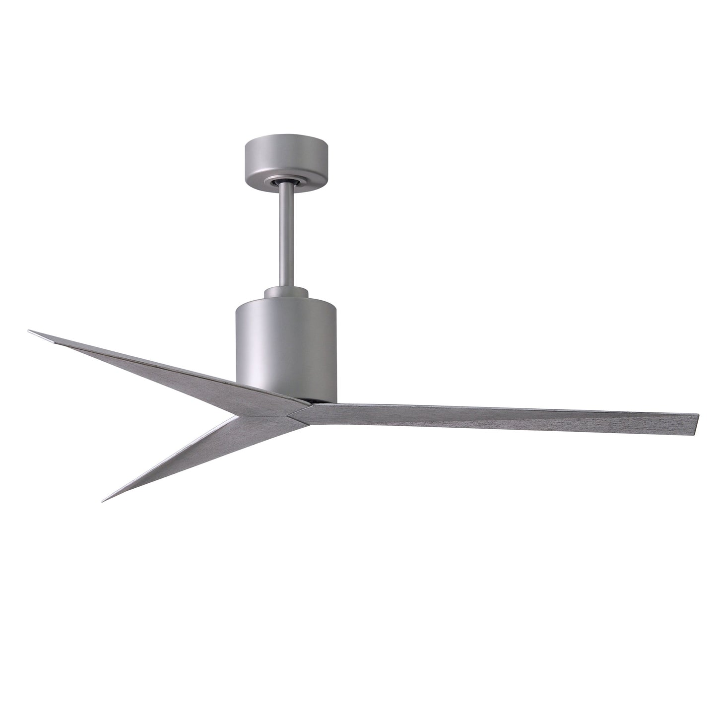 Matthews Fan Company Atlas Eliza 56" Brushed Nickel Ceiling Fan With ABS Blade In Barn Wood Tone Finish