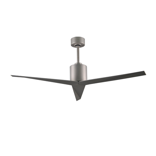 Matthews Fan Company Atlas Eliza 56" Brushed Nickel Ceiling Fan With ABS Blade In Brushed Nickel Finish