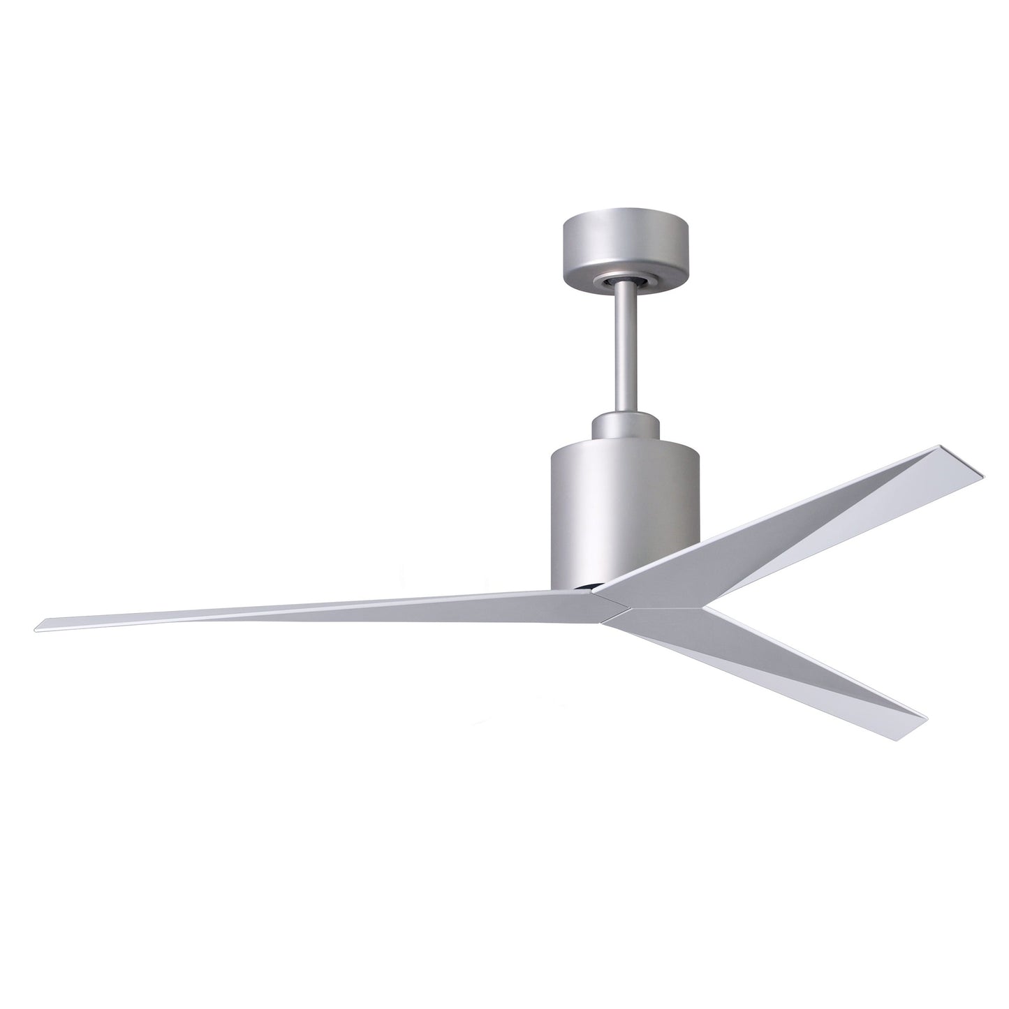 Matthews Fan Company Atlas Eliza 56" Brushed Nickel Ceiling Fan With ABS Blade In Gloss White Finish