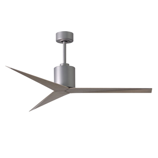 Matthews Fan Company Atlas Eliza 56" Brushed Nickel Ceiling Fan With ABS Blade In Gray Ash Finish