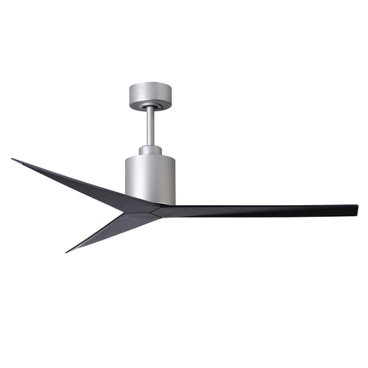 Matthews Fan Company Atlas Eliza 56" Brushed Nickel Ceiling Fan With ABS Blade In Matte Black Finish